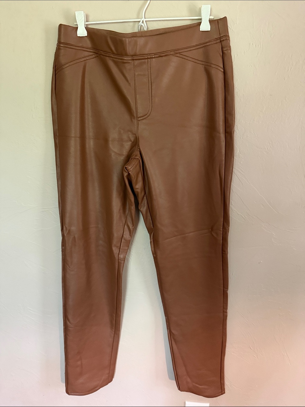 J. Jill Faux Leather Skinny Pants in Brown